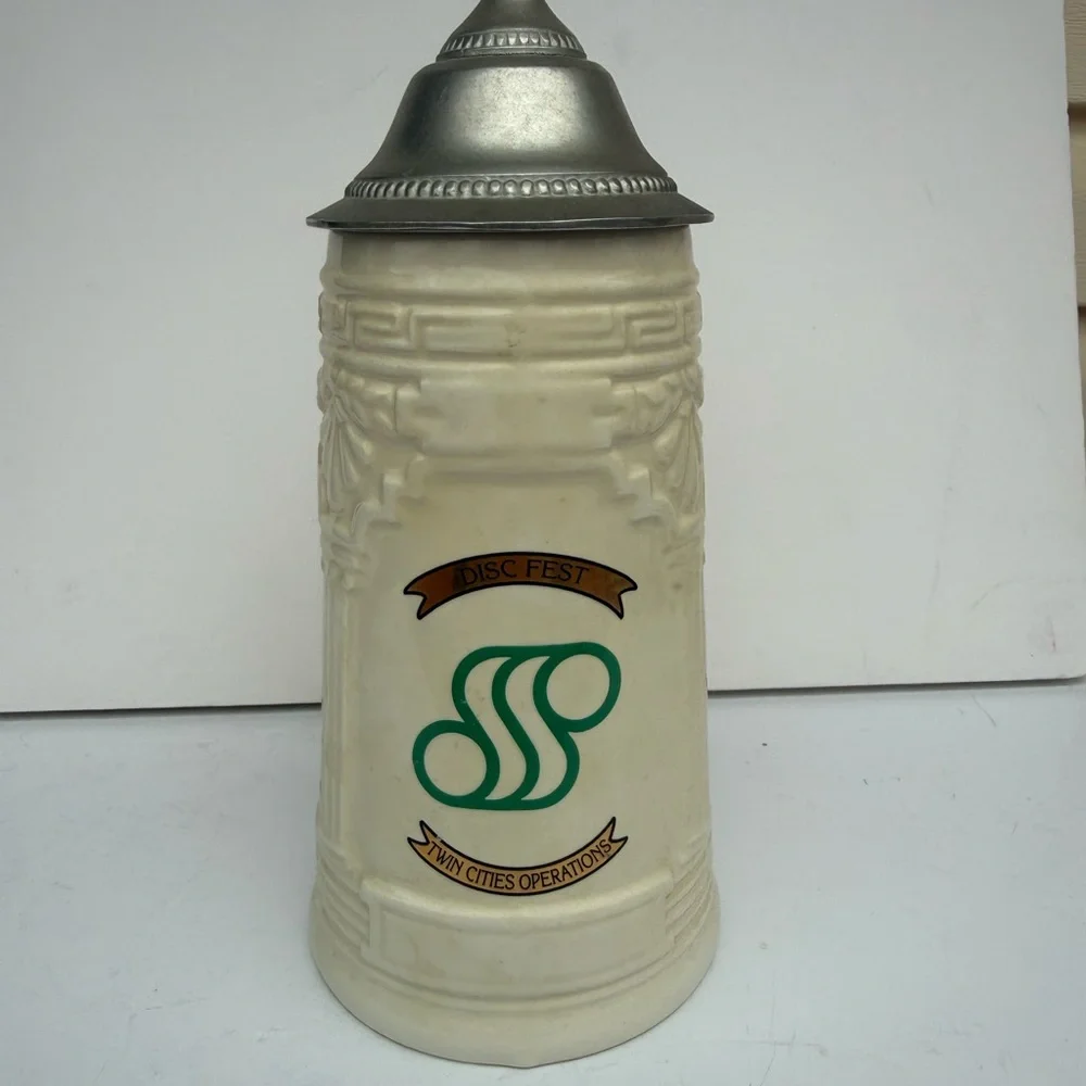 Vintage 1986 Seagate Barracuda Disc Fest Beer Stein Twin Cities Operations 9.5”